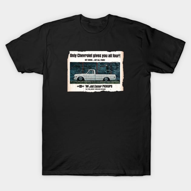 chevy c10 brochure T-Shirt by small alley co